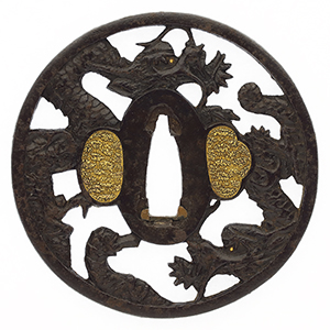 日本刀 光沢あり 丸形鍔 日本刀 光沢あり 丸形鍔